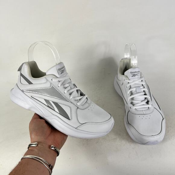 Reebok Walk Ultra DMX Women's 7 White Lace Up Low Top Running Athletic Shoes - Picture 1 of 10